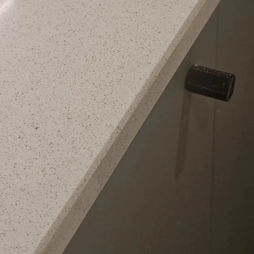 Quartz Worktop Chip Repair after repair, Cambridge